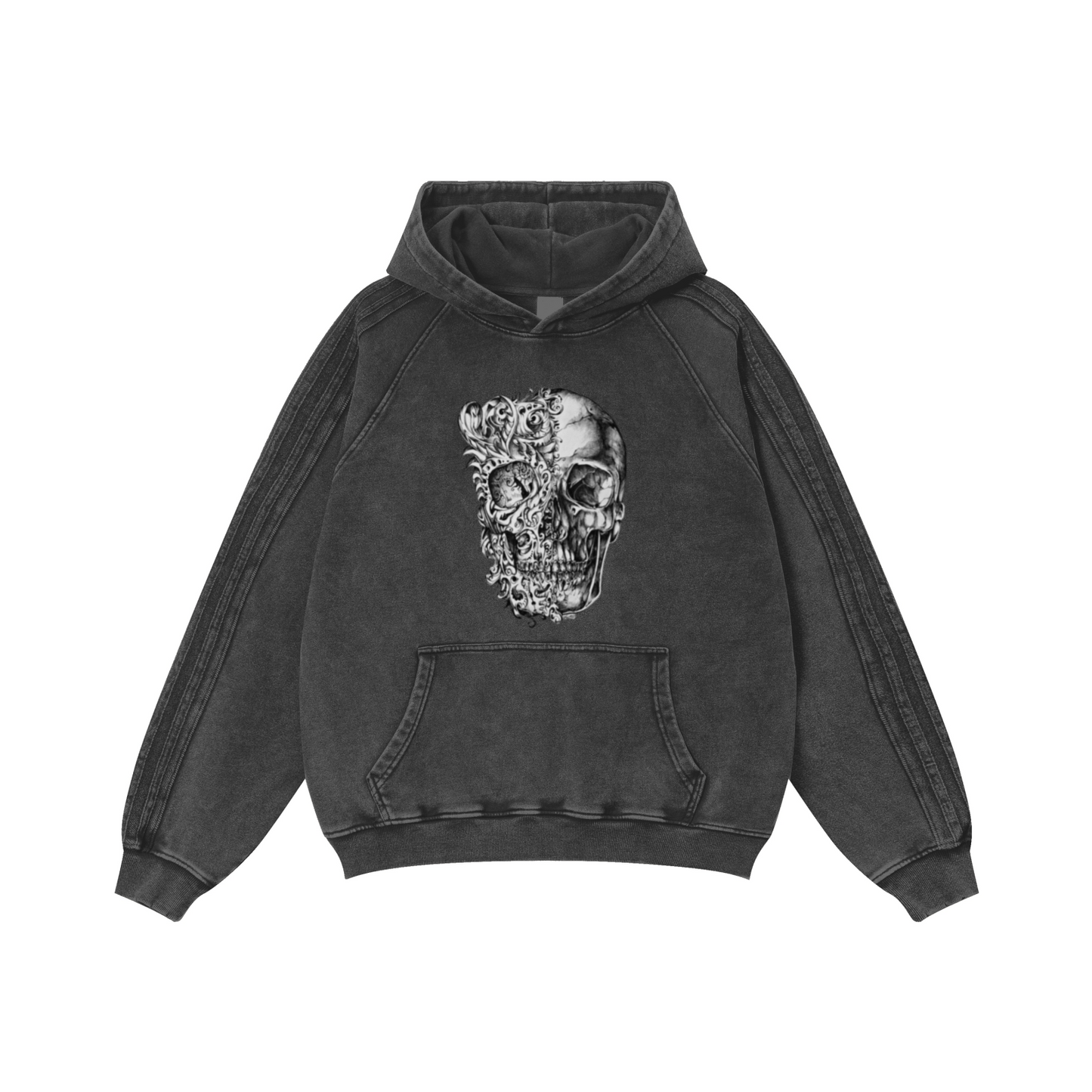 410GSM Unisex Cotton Graphic Hoodie Snow Wash