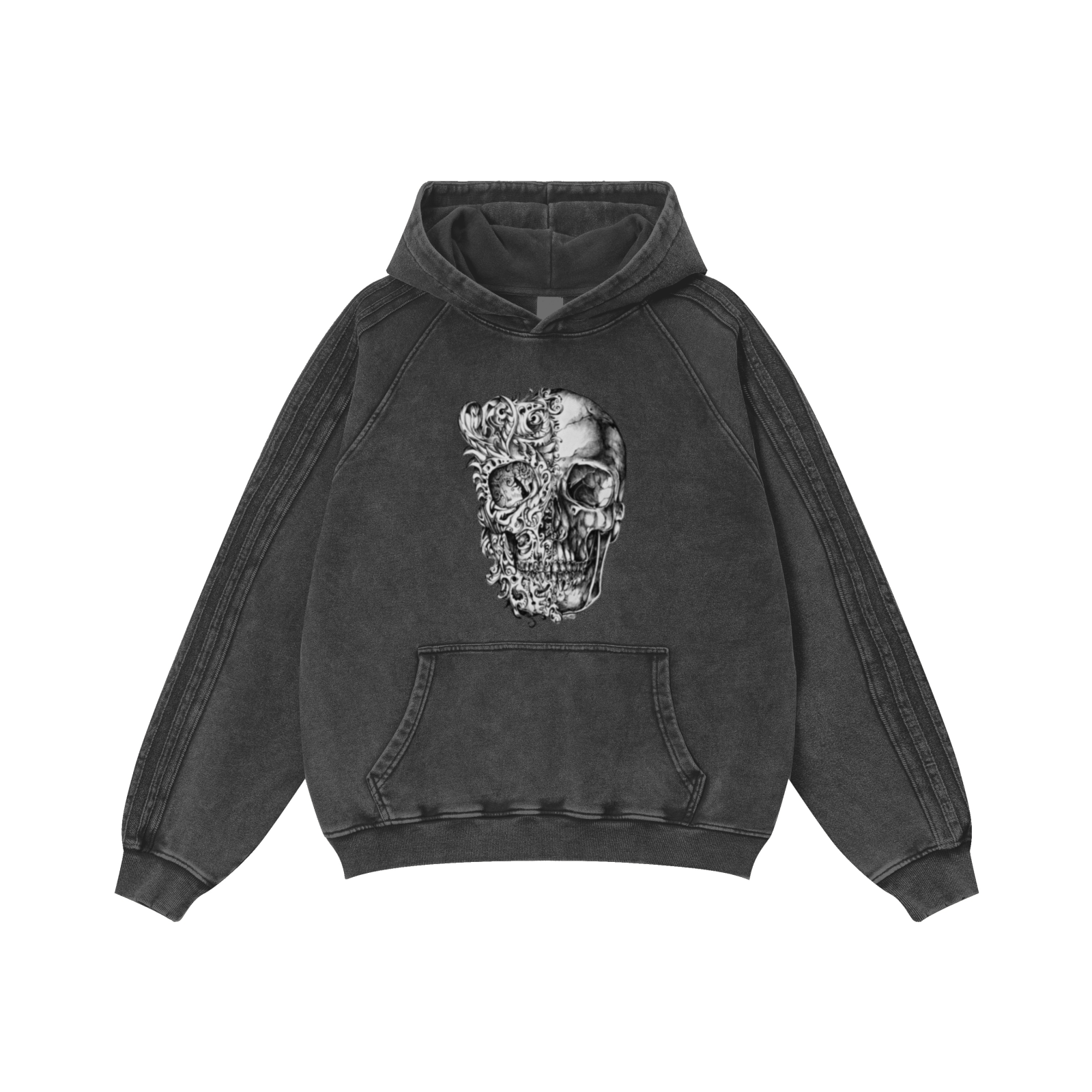 410GSM Unisex Cotton Graphic Hoodie Snow Wash